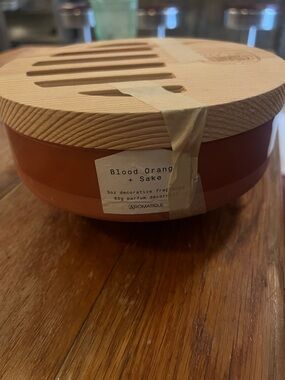 Blood Orange + Sake Scented Decorative Jar with Wood Lid
